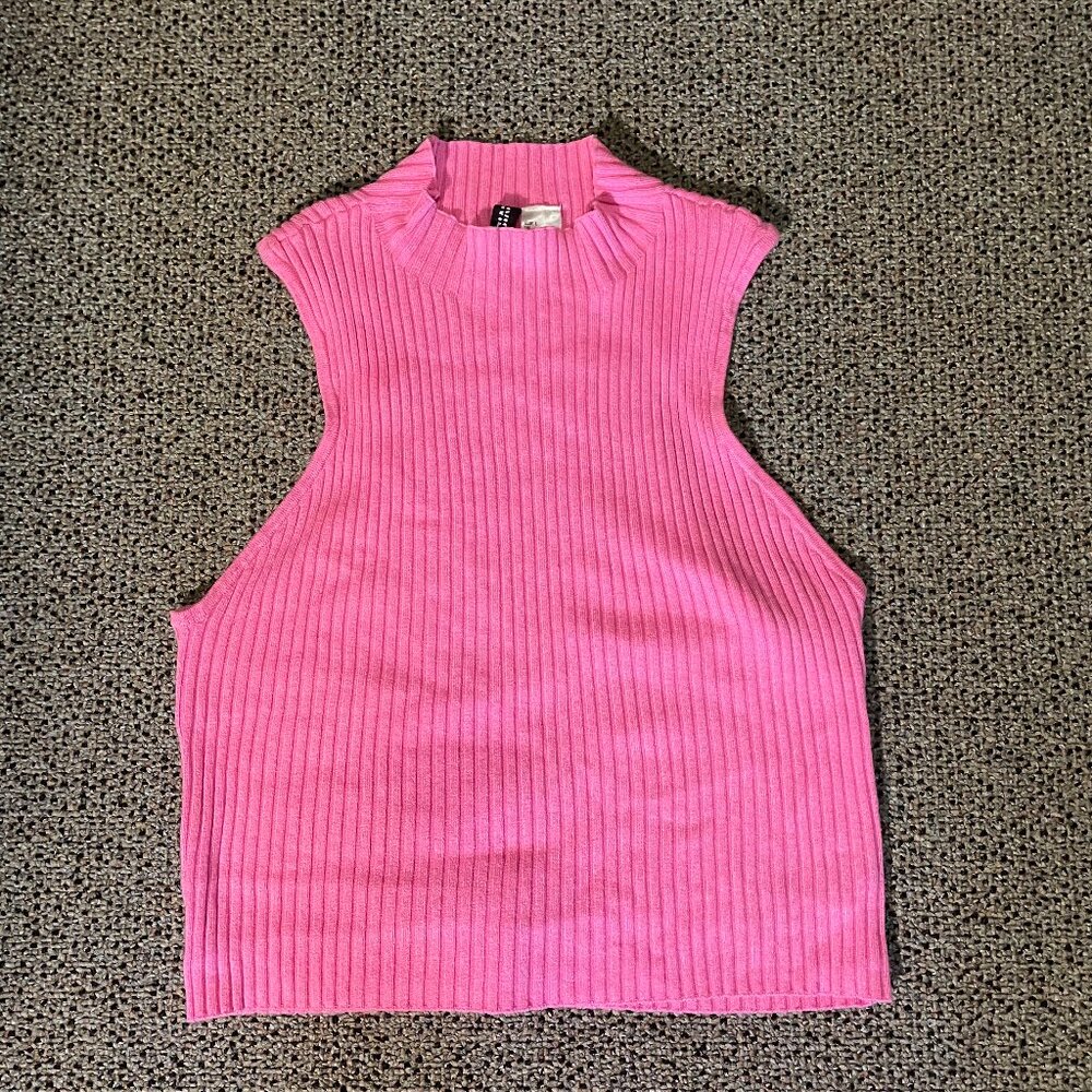 Pink Turtleneck Tank